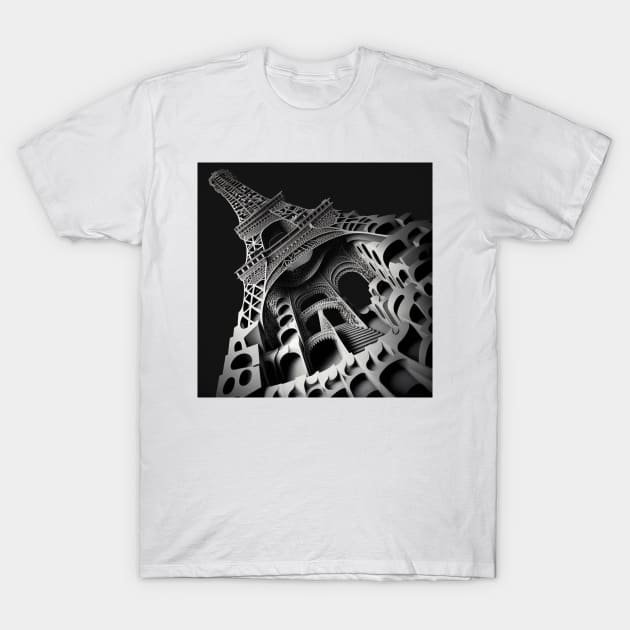 Eiffel tower by Escher T-Shirt by damnaloi